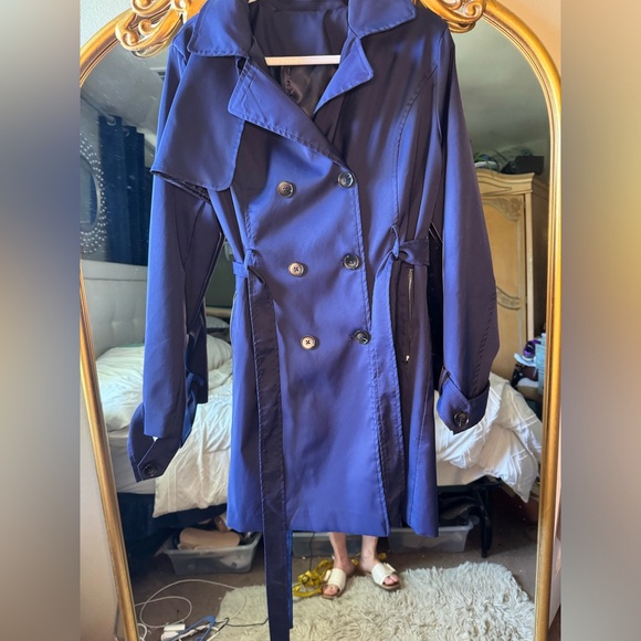 Xxl Navy blue trench coat - Picture 1 of 7
